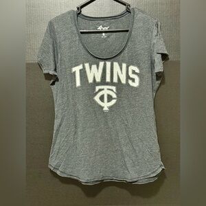 🧌Carl Banks Gray MN Twins MLB Baseball T-shirt